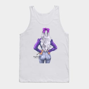 Sagittarius Zodiac Fashion Girl Tank Top